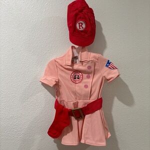 Pink and Red Kids Costume with Cap